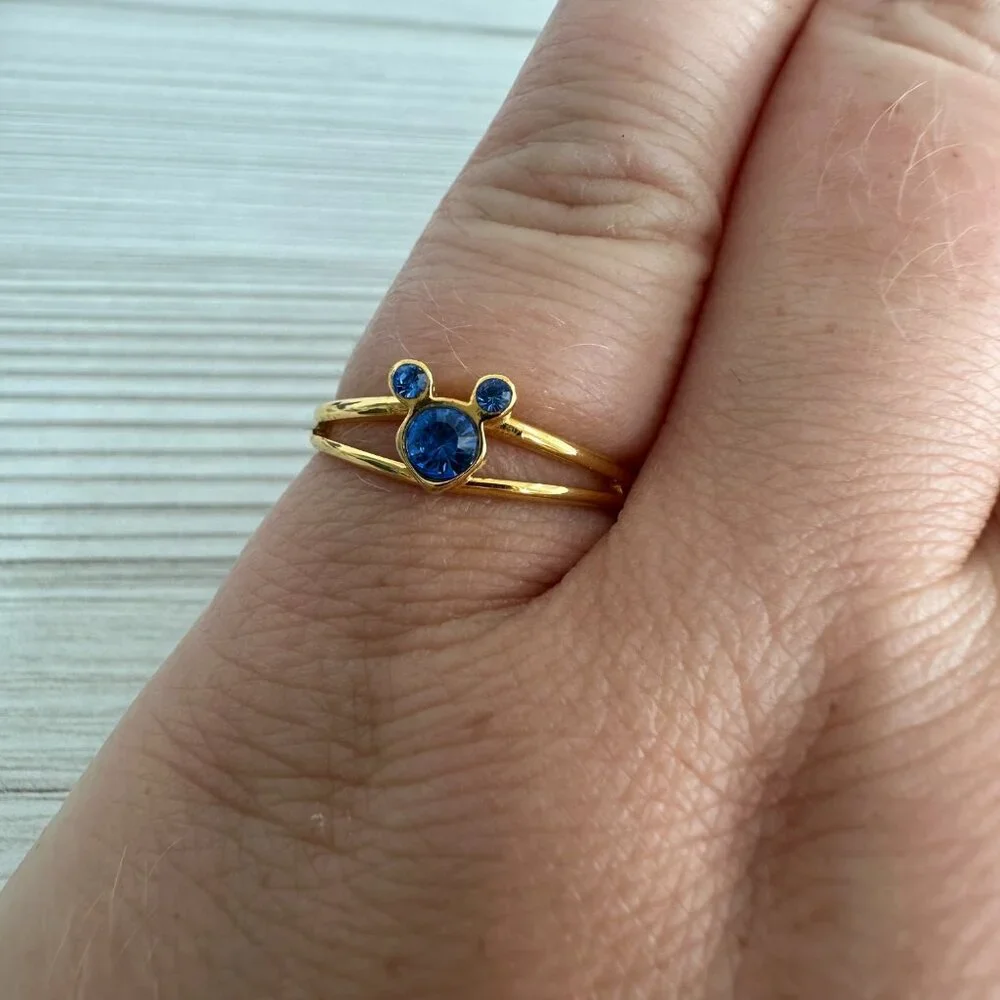Vintage Mickey Mouse September Birthstone Ring